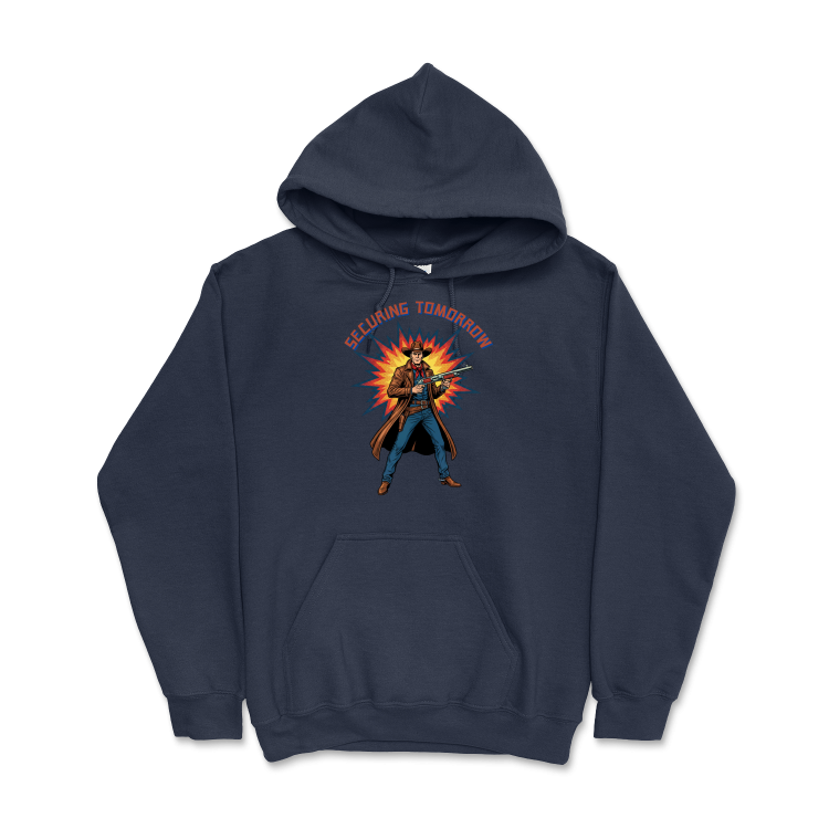 Retrofuturystyczna Bluza Atompunk Pulp Icon - Space Cowboy -Navy