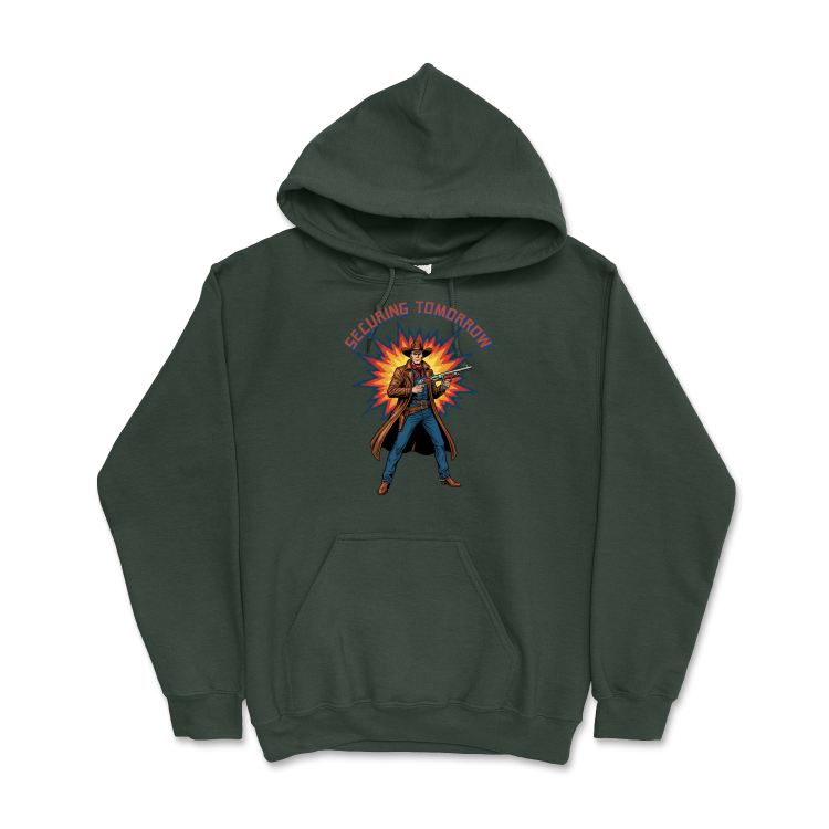 Retrofuturystyczna Bluza Atompunk Pulp Icon - Space Cowboy -Forest Green