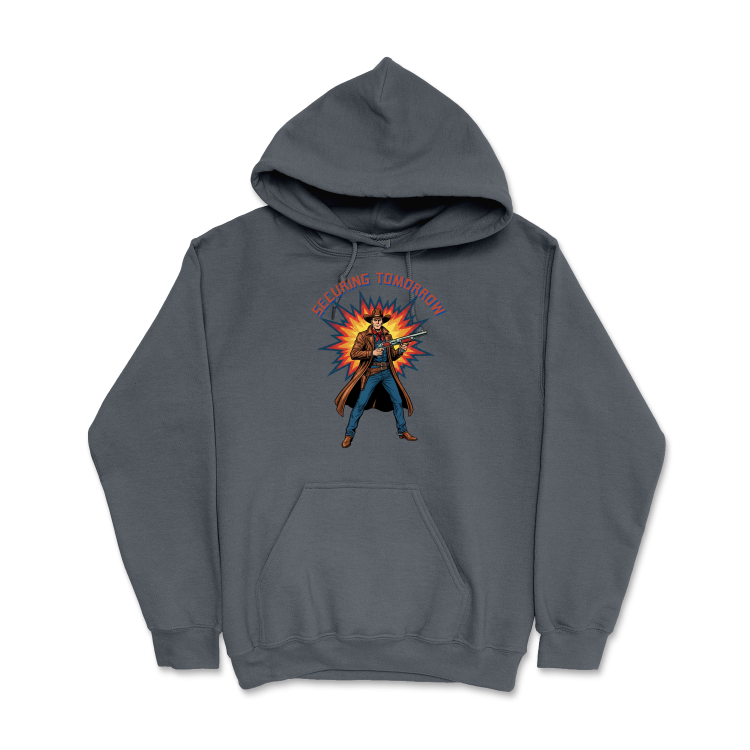 Retrofuturystyczna Bluza Atompunk Pulp Icon - Space Cowboy -Charcoal