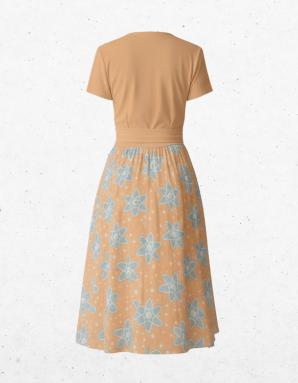 Retrofuturystyczna sukienka pin up w stylu lat 50