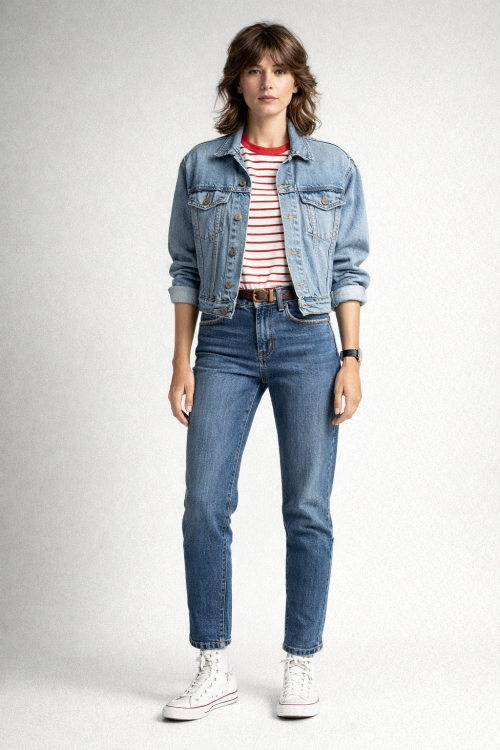 Damskie Spodnie Jeansowe Retro lata 80 - Basic Vintage Jeans  (1).png