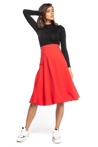 Czerwona Spódnica Retro lata 50- Pin up Red Basic (1).jpg