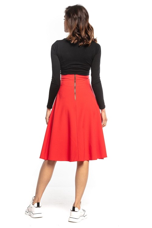 Czerwona Spódnica Retro lata 50- Pin up Red Basic (2).jpg