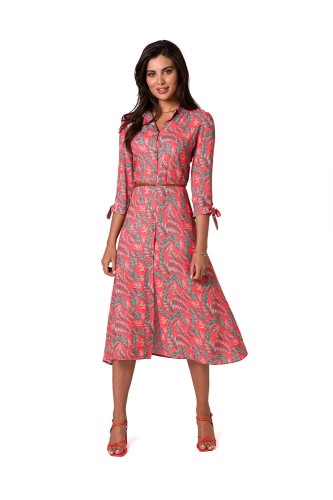 Różowa Sukienka Retro Lata 50 - Basic Home Dress  (1).jpg
