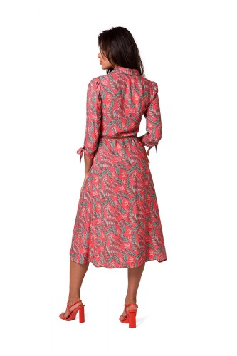 Różowa Sukienka Retro Lata 50 - Basic Home Dress  (2).jpg