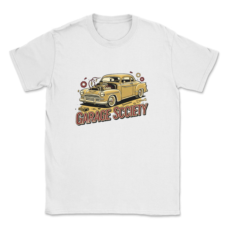 Męska Koszulka Retro Highway Classic - Garage Society-White