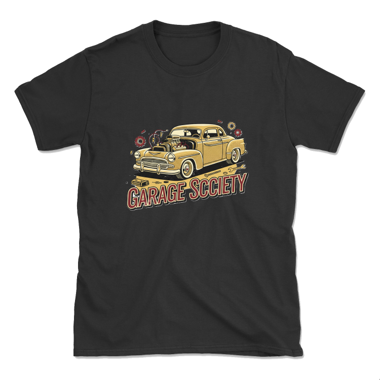Męska Koszulka Retro Highway Classic - Garage Society-Black