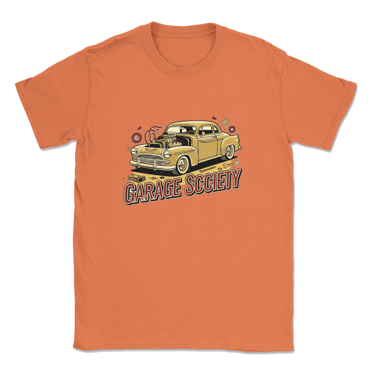 Męska Koszulka Retro Highway Classic - Garage Society-Orange