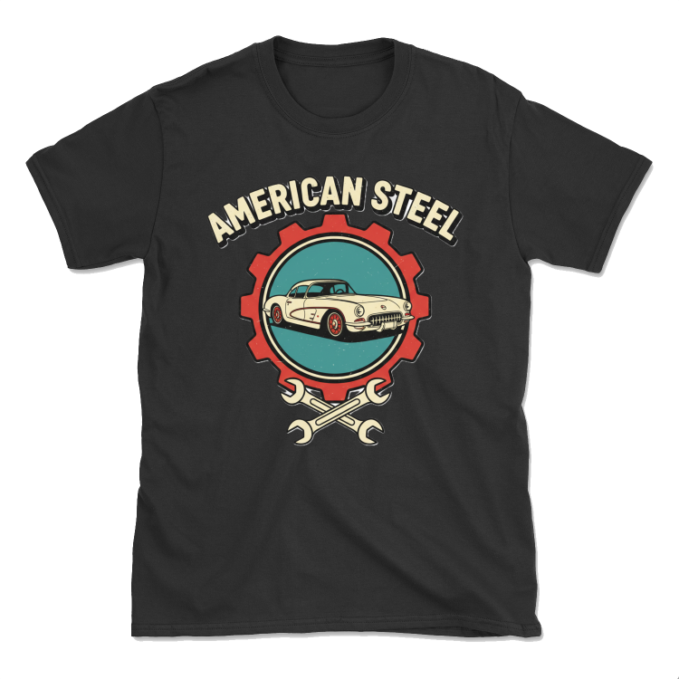 Koszulka Retro Highway Classic American Steel -Black