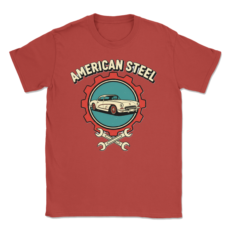 Koszulka Retro Highway Classic American Steel=Red