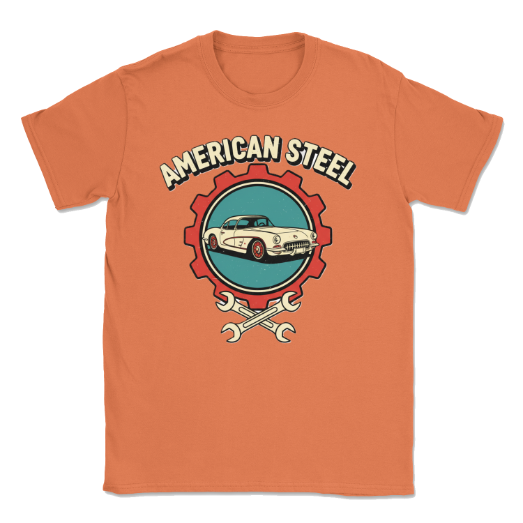 Koszulka Retro Highway Classic American Steel-Orange