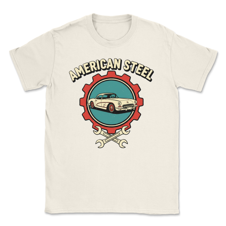 Koszulka Retro Highway Classic American Steel-Natural