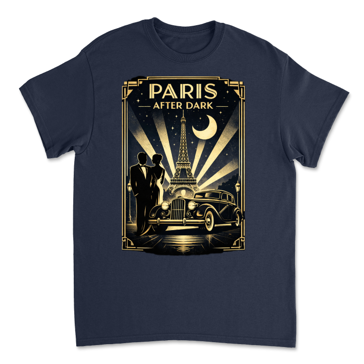 Koszulka Vintage Golden Era| Paris After Dark -Navy