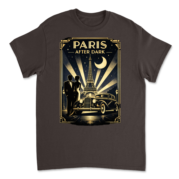 Koszulka Vintage Golden Era| Paris After Dark -Dark Chocolate