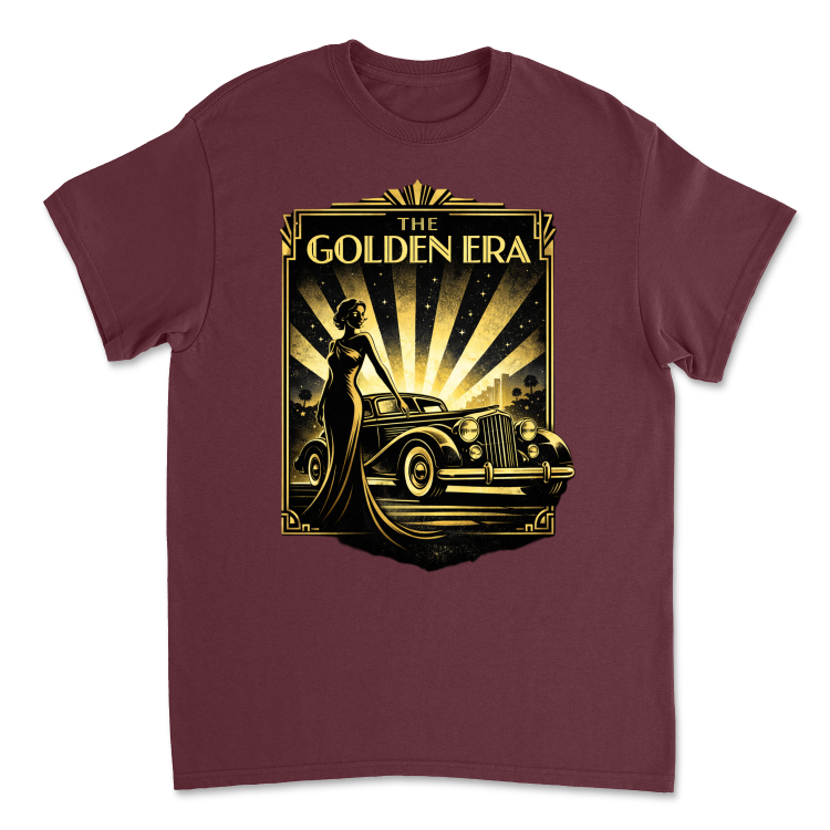 Koszulka Vintage The Golden Era-Maroon