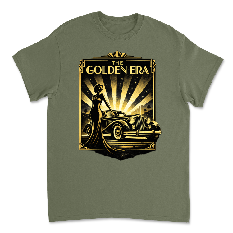 Koszulka Vintage The Golden Era-Military Green