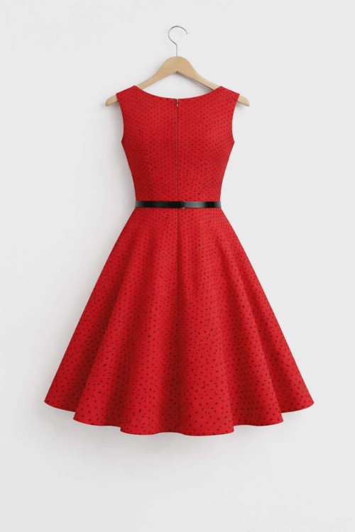 Czerwona Sukienka Vintage Pin Up | Summer Red Dream