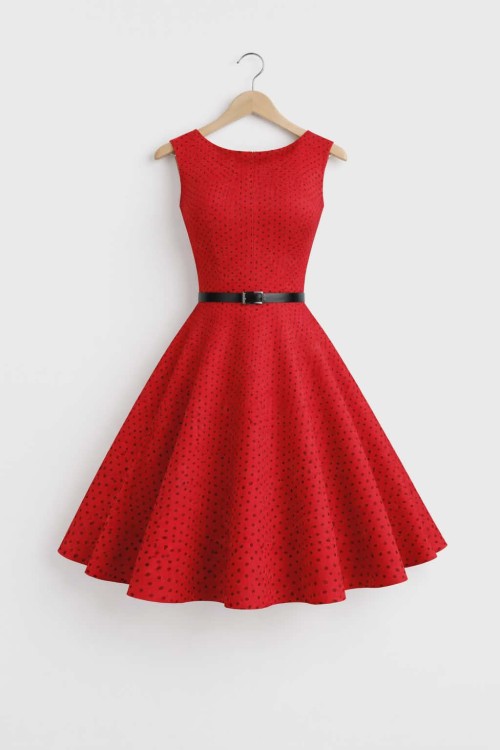 Czerwona Sukienka Vintage Pin Up | Summer Red Dream