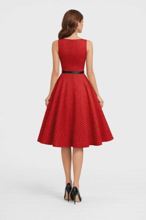 Czerwona Sukienka Vintage Pin Up | Summer Red Dream