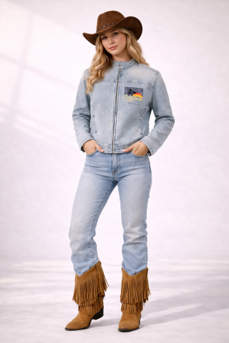 Kurtka Vintage Jeansowa Cheyenne 1974 Modelka Damska  (2).png