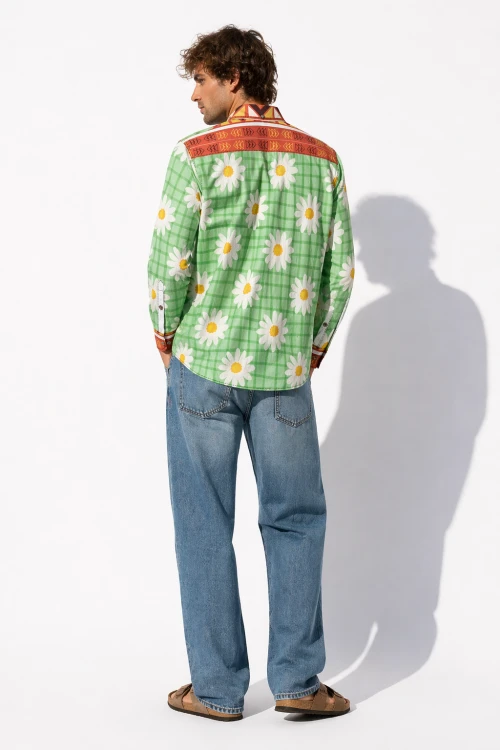 Hippie Koszula Męska 100% cotton Flower and Ethnic Mix  (2).png