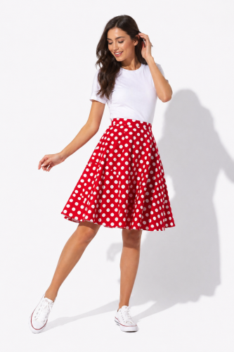Czerwona Spódnica Retro w Białe Grochy Lata 50.  Rozkloszowana Pin-Up Rockabilly (1) — kopia.png