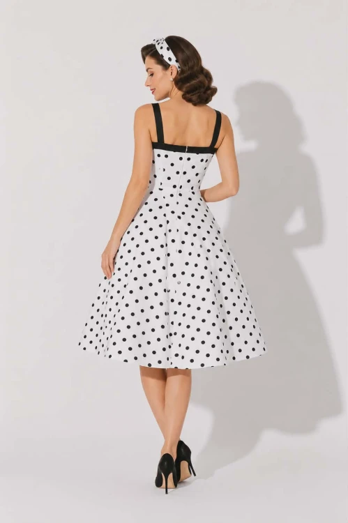 Biała Sukienka w grochy pin up  (3).jpg