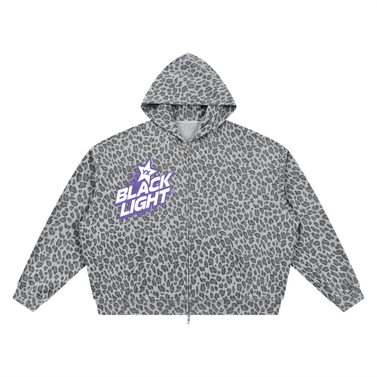 Unisex Leopard Print Waffle Full Zip Hoodie-mockups-5.png