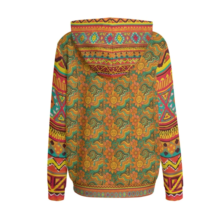 Hippisowska Psychodeliczna Bluza Interlock Flower Wave