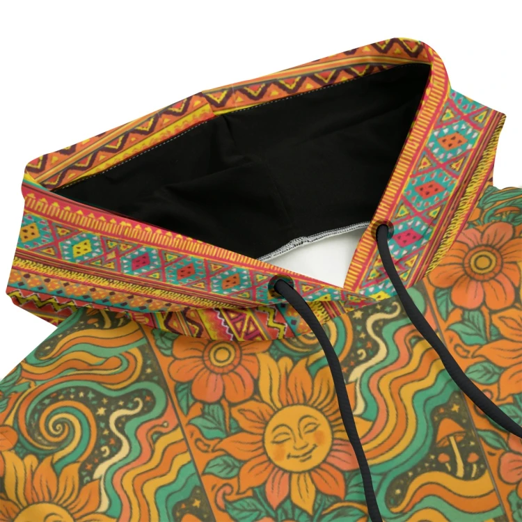 Hippisowska Psychodeliczna Bluza Interlock Flower Wave