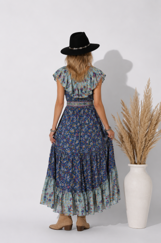 Niebieska Sukienka Boho Hiszpanka Maxi Lata 70  (2).png